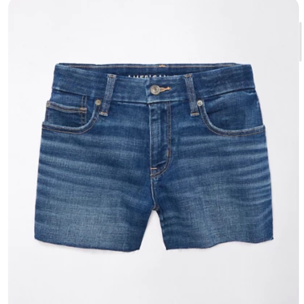 American Eagle Next Level Curvy Denim Midi Shorts